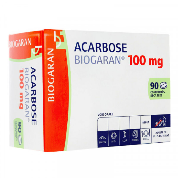 Rupture ACARBOSE BIOGARAN 100 mg, cp séc