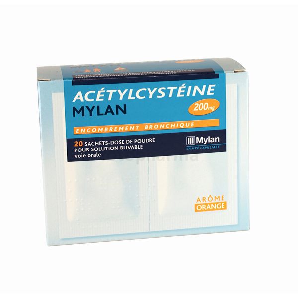 Rupture ACETYLCYSTEINE VIATRIS CONSEIL 200 mg, pdr pr sol buv, sachet