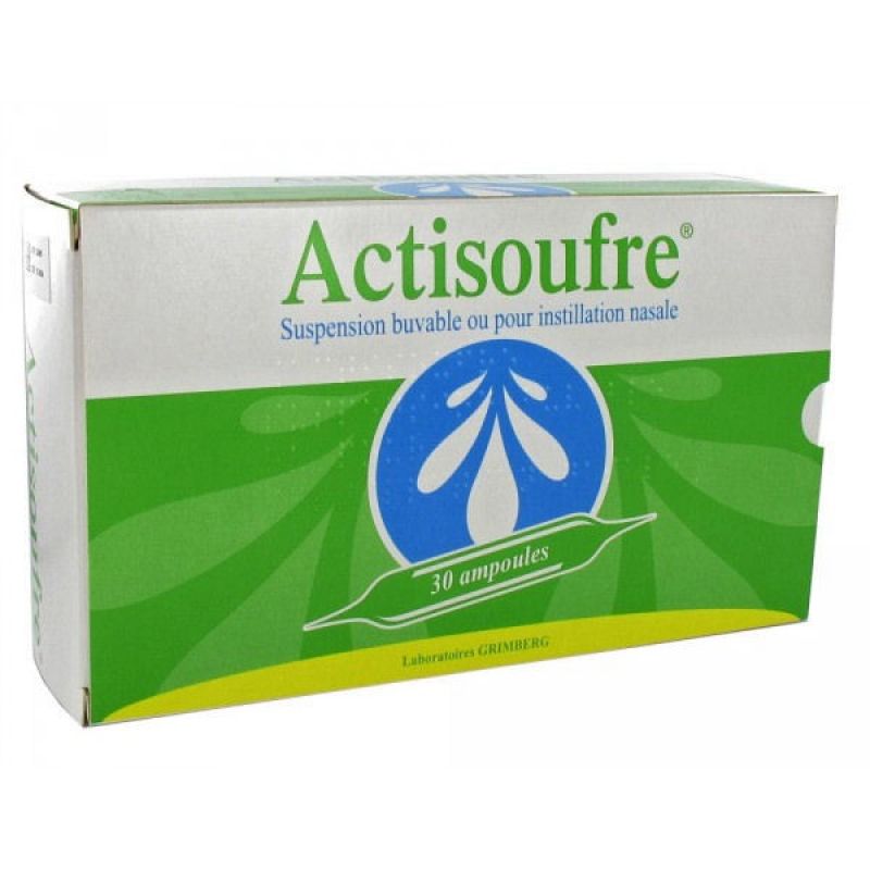 Rupture ACTISOUFRE 4 mg/50 mg, susp buv/nasale, amp 10 mL