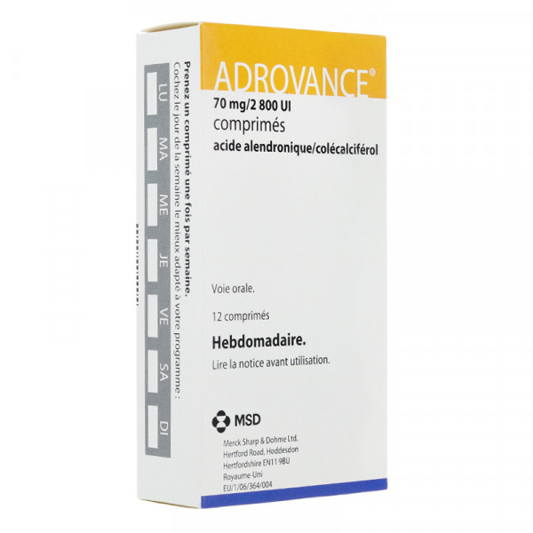 Rupture ADROVANCE 70 mg/2 800 UI, cp