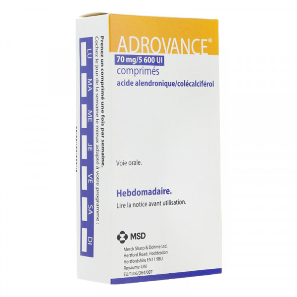 Rupture ADROVANCE 70 mg/5 600 UI, cp