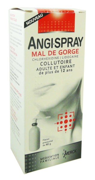 Rupture ANGI-SPRAY MAL DE GORGE CHLORHEXIDINE/LIDOCAINE, collutoire, fl 40 g