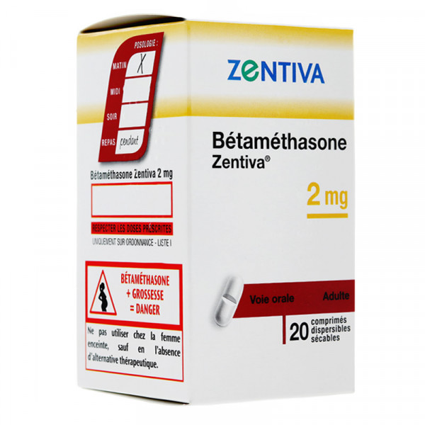 Rupture BETAMETHASONE ZENTIVA 2 mg, cp disp séc