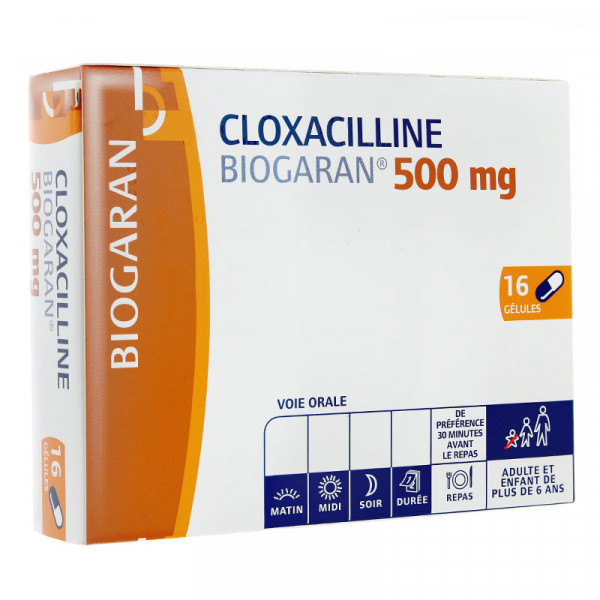 Rupture CLOXACILLINE BIOGARAN 500 mg, gélule