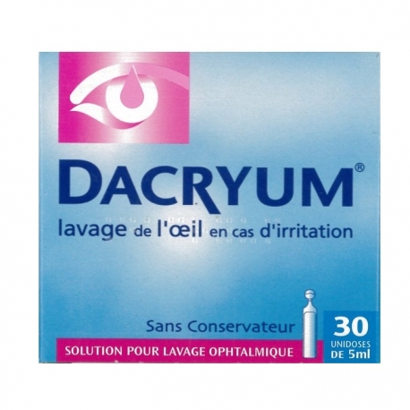 Rupture DACRYUM 12 mg/18 mg/mL, sol pr lav opht, unidose 5 mL