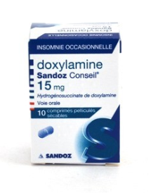 Rupture DOXYLAMINE SANDOZ CONSEIL 15 mg, cp séc