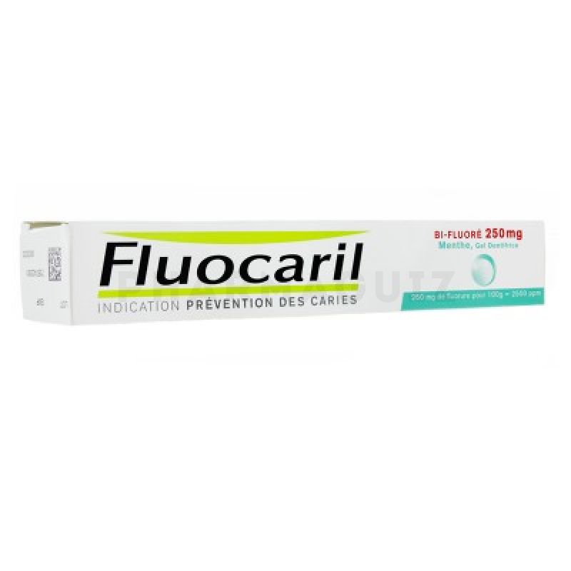 Rupture FLUOCARIL BI FLUORE MENTHE 250 mg, dentifrice en gel, tube 75 mL