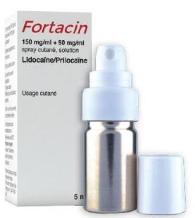 Rupture FORTACIN 150 mg/mL+50 mg/mL, sol pr pulv cutanée, fl pulv 5 mL
