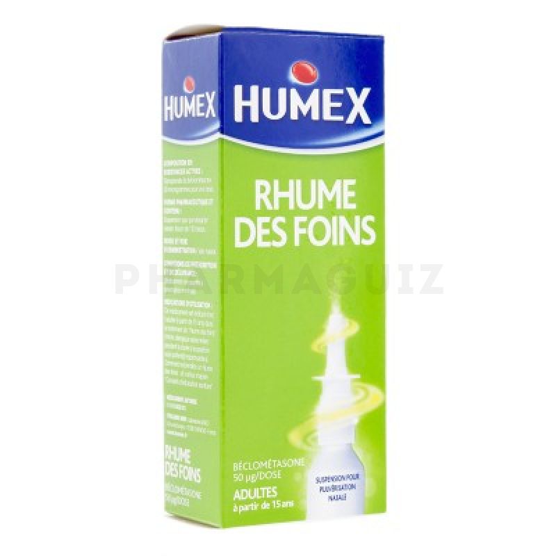Rupture HUMEX RHUME DES FOINS BECLOMETASONE 50 µg/dose, susp pr pulv nasale, fl 100 doses