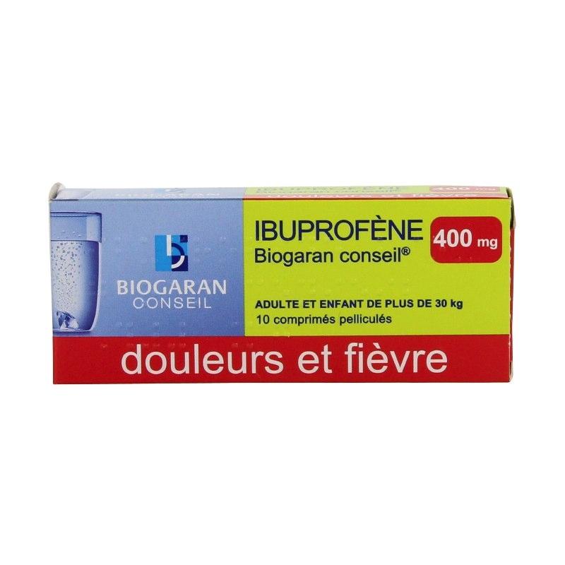 Rupture IBUPROFENE BIOGARAN CONSEIL 400 mg, cp