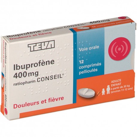 Rupture IBUPROFENE TEVA CONSEIL 400 mg, cp
