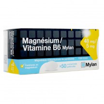 Rupture MAGNESIUM/VITAMINE B6 MYLAN 48 mg/5 mg, cp
