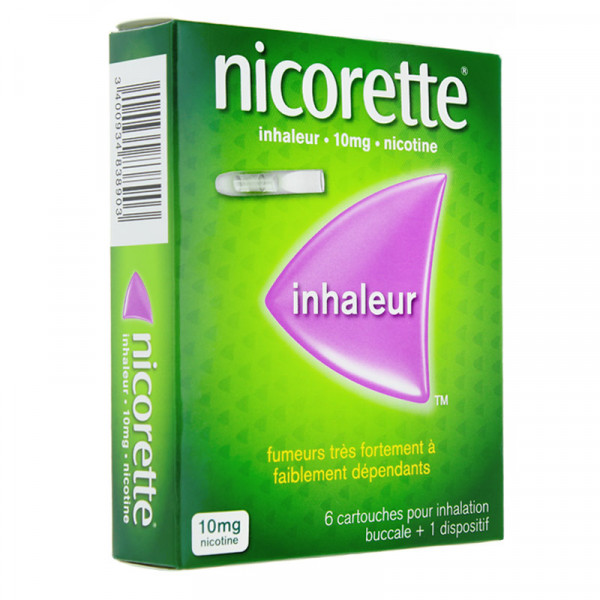 Rupture NICORETTE INHALEUR 10 mg, cart pr inhal buccale +étui