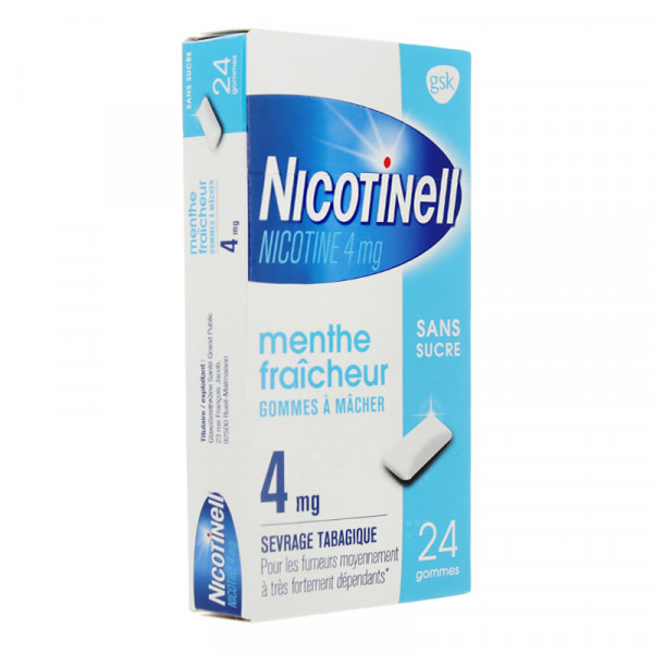 Rupture NICOTINELL MENTHE FRAICHEUR 4 mg S/S, gomme