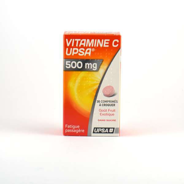 Rupture VIT C UPSA FRUIT EXOTIQUE 500 mg, cp à croquer